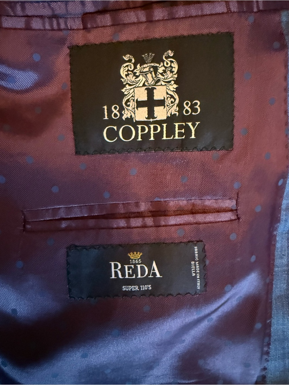 Coppley Reda Super 110’s Custom 3 Piece Plaid Wool Suit ~40R - Picture 5 of 12